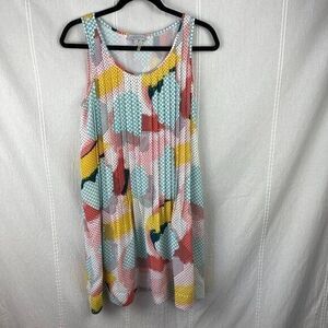 1.State Tank Swing colorful polka dotted shift dress Sz. S